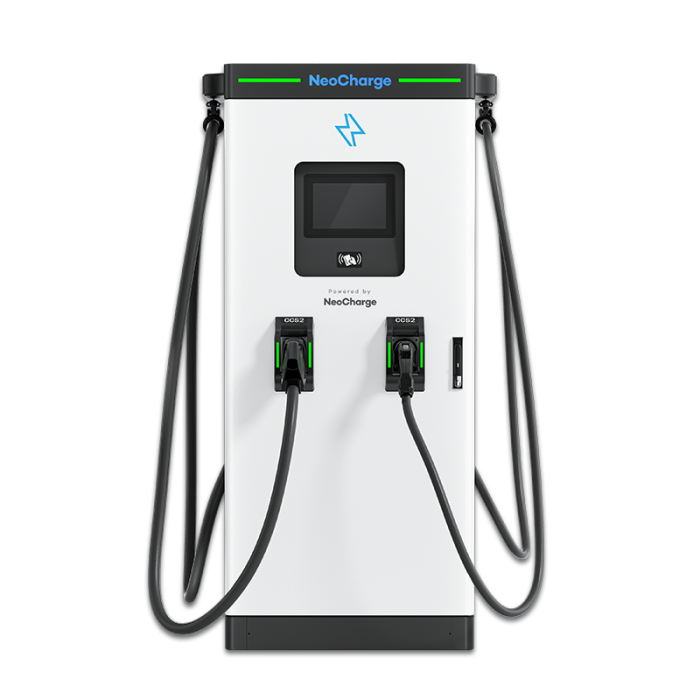 Carregador DC 120 kW NeoCharge totem com 2 tomadas CCS2